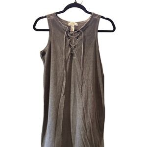 Chic Sleeveless Lace-Up Mini Dress